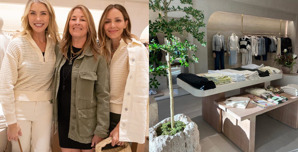 Amanda Kloots, Debra Polanco and Katharine McPhee Foster at Sanctuary's Beverly Hills store opening party
