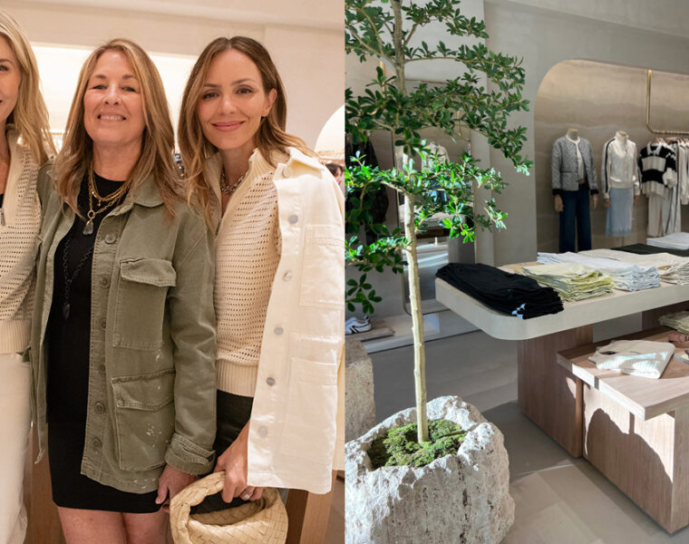 Amanda Kloots, Debra Polanco and Katharine McPhee Foster at Sanctuary's Beverly Hills store opening party