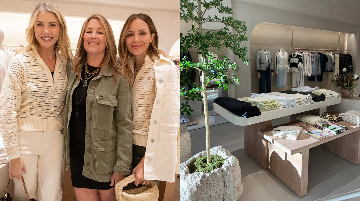 Amanda Kloots, Debra Polanco and Katharine McPhee Foster at Sanctuary's Beverly Hills store opening party