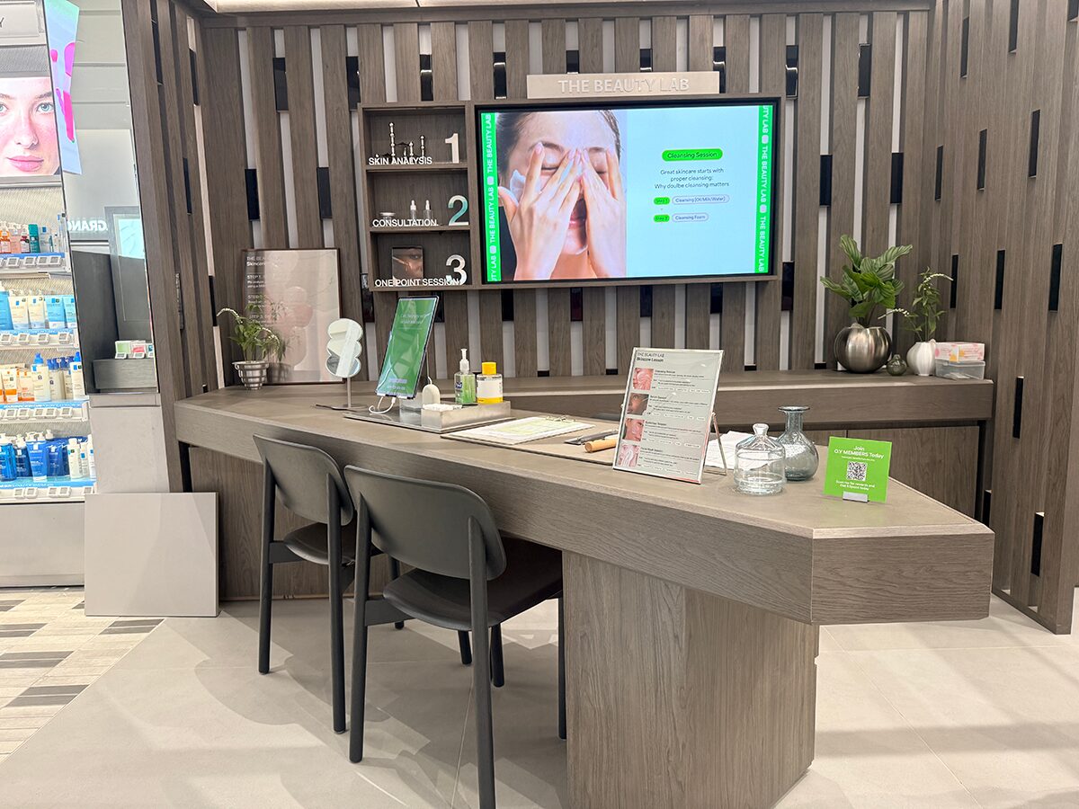 The Beauty Lab at Olive Young's Pasadena store